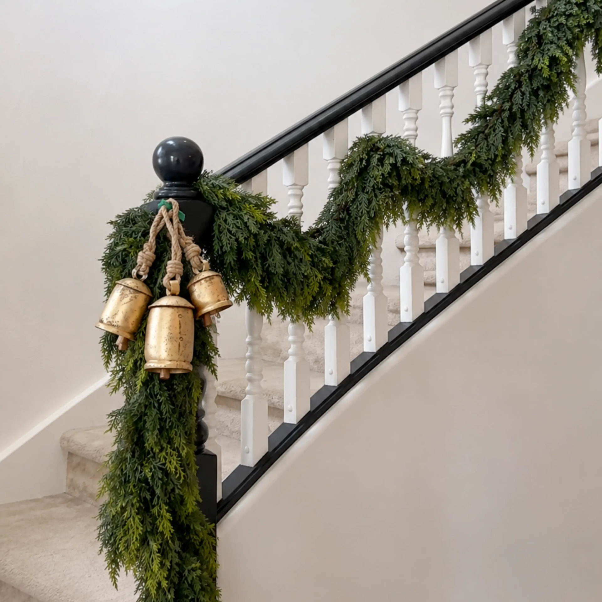Cedar garland styled in a home